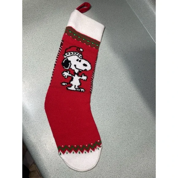Vintage‎ Ambassador Peanuts SNOOPY Knit Christmas Stocking 1958 50s Taiwan